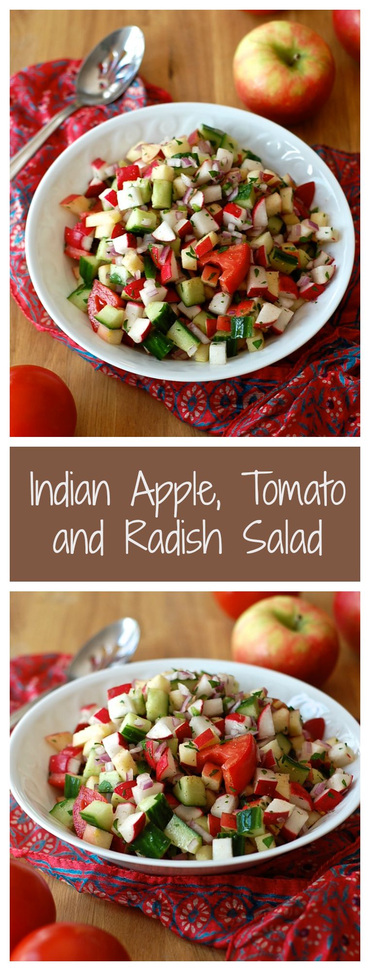 Indian Apple, Tomato and Radish Salad