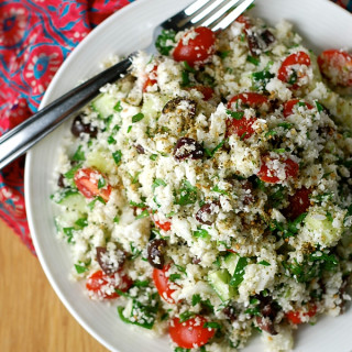 Raw Cauliflower Couscous Salad with Za’atar