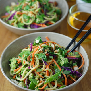 Raw Pad Thai with Spicy Almond Sauce