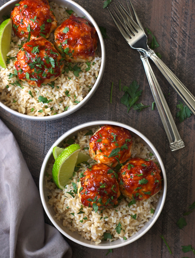 Easy Baked Barbecue Chicken Meatballs