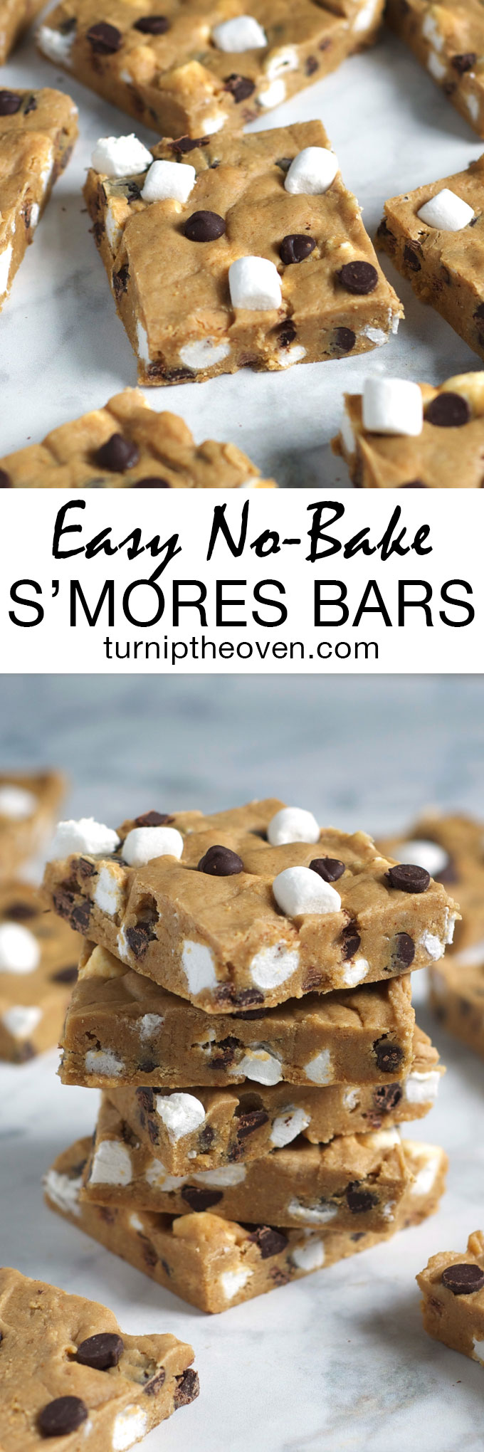 These easy no-bake s'mores are like a cross between cookie dough, fudge, and everyone's favorite campfire dessert! All you need is 10 minutes and 9 simple ingredients! 