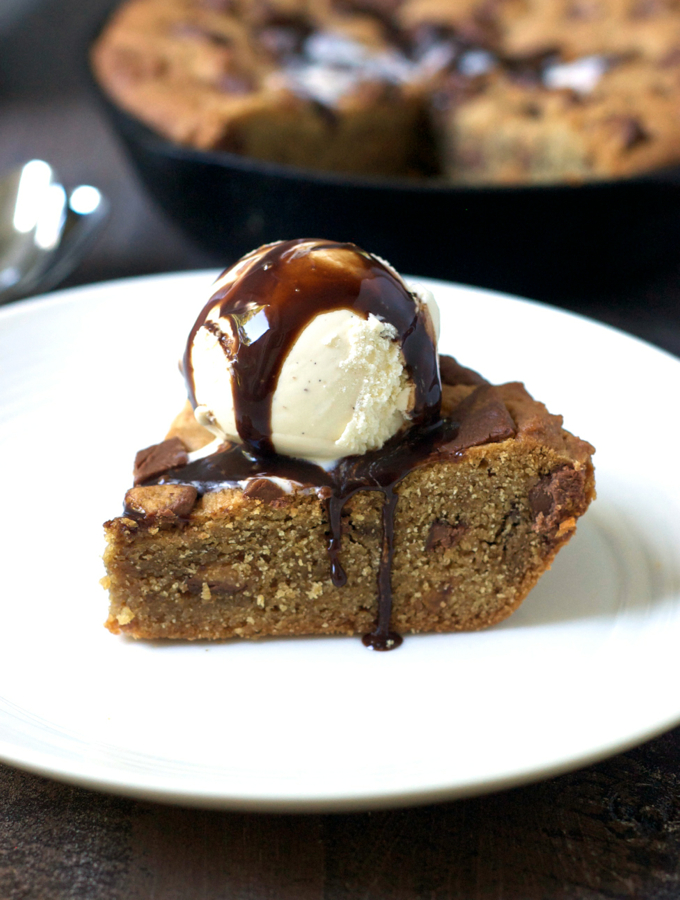 Peanut Butter Cup Skillet Cookie