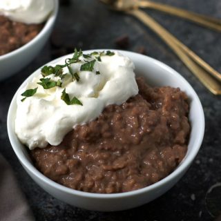 Easy Leftover Chocolate Rice Pudding