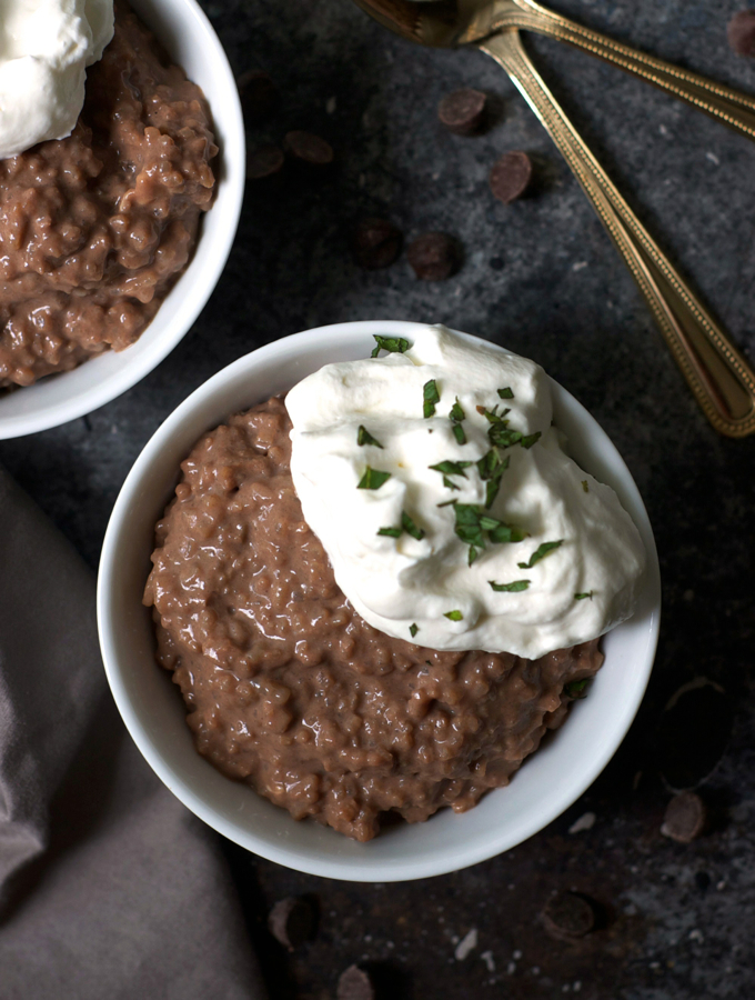 Easy Leftover Chocolate Rice Pudding
