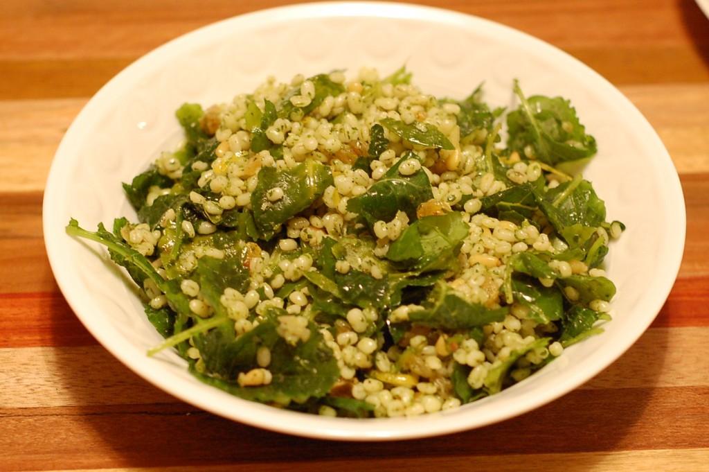 Barley Salad with Kale Pesto Turnip the Oven