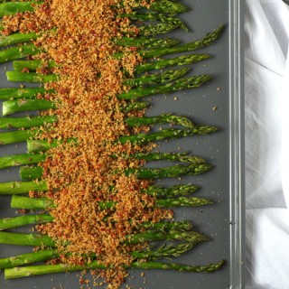 Roasted Asparagus with Sun-Dried Tomato Breadcrumbs