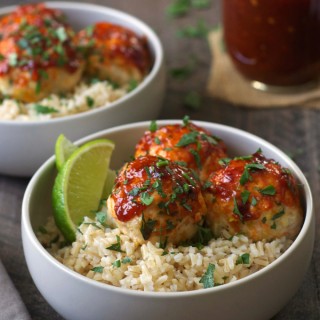 Easy Baked Barbecue Chicken Meatballs