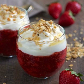Strawberry Chia Fools with Yogurt Whipped Cream