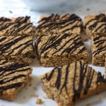 Crunchy Maple Peanut Butter Granola Bars with Chocolate Drizzle